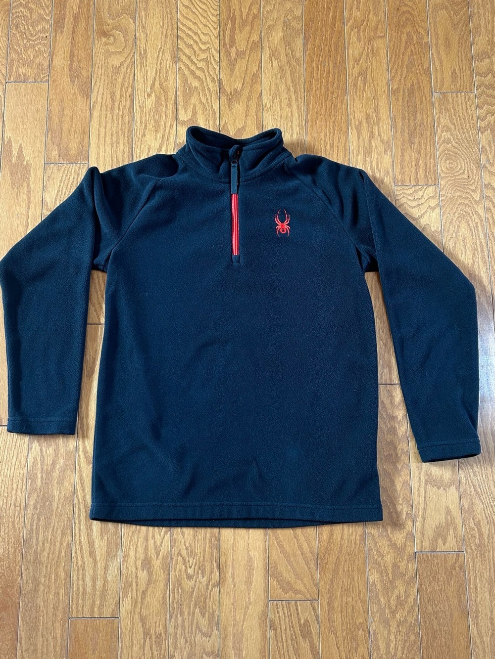 Spyder Boy’s Black Quarter-Zip Fleece Pullover